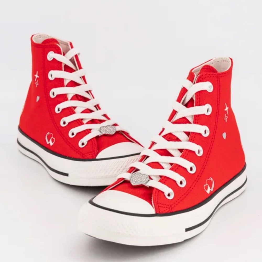 NWOT- RARE Converse Chuck Taylor All Star ‘Y2K Heart’ Canvas High Top Sneakers - Picture 1 of 10